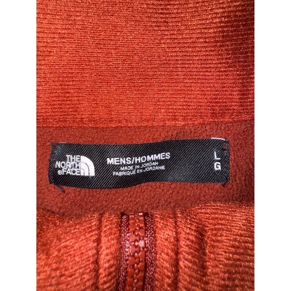 The North Face Mens Full Zip Grid‎ Fleece Jacket Burgundy Red NF0A3SO6 Large